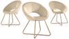 HOME DELUXE 'Selesa' Samtstuhl, Samt Beige, 72 x 58 x 44 cm Bild 5