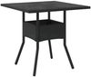 vidaXL 3-tlg. Garten-Essgruppe mit Kissen Schwarz Poly Rattan Glas 3278599 Bild 4