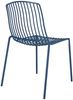 Mori Outdoor Stuhl aus Stahl blau ohne Armlehnen Bild 2