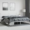 vidaXL Bettgestell mit Kopfteil Metall Weiß 193x203 cm 353592 Bild 4