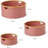 Lumaland Bambus-Aufbewahrungsbox rund 3er-Set rosa 45x20cm/38x16cm/30x12cm Bild 4