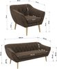 Wohnzimmerset, Möbelset PIRS 3-3-1, Armlehnen, Wellenfederung, Buche Füße, Dreisitzer Sofas mit Sessel, Polstermöbel Set - Braun Velvet Bild 5