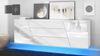Vladon Sideboard Houston, hängende Kommode mit 2 Türen & 3 Schubladen, Korpus Weiß matt, Fronten Weiß Hochglanz, inkl. LED-Beleuchtung (178 x 57,5 x 38,5 cm) Bild 2
