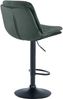 Barhocker MITUN - Samt Dunkelgrün 46x54x94 cm Schwarz | Barstuhl Höhenverstellbar Mit Lehne Drehbar Tresenhocker Tresenstuhl Kneipenhocker Bild 4