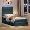 vidaXL Ottoman-Bett mit Matratzen & LEDs Dunkelgrün 80x200 cm Samt 3314285 Bild 3