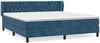 vidaXL Boxspringbett mit Matratze Dunkelblau 160x200 cm Samt 3127683 Bild 2