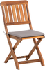 Beliani 'CENTO' Set mit 2 Stühlen und Sitzkissen, Akazienholz Grau Bild 4