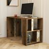 Dmora Schreibtisch Bising, Mehrzweckschreibtisch, Bürotisch für PC, Eckschreibtisch, 120x60h75 cm, Nussbaum und Weißer Marmor Bild 2