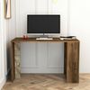 Dmora Schreibtisch Bising, Mehrzweckschreibtisch, Bürotisch für PC, Eckschreibtisch, 120x60h75 cm, Nussbaum und Weißer Marmor Bild 4