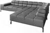 KAWOLA Sofa NELSON Ecksofa Leder anthrazit mit motorischem Sitzvorzug Recamiere rechts 72 x 216 x 321 cm Bild 3