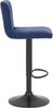 2er Set Barhocker NUBEL - Samt Blau 41x49x87 cm | Barstuhl Höhenverstellbar Mit Lehne Drehbar Tresenhocker Tresenstuhl Kneipenhocker Kneipenstuhl Bild 3