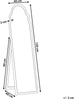 Standspiegel CHATILLON 150 cm Gold Bild 2