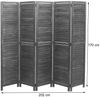 Paravent HWC-C30, Raumteiler Trennwand Sichtschutz, Shabby-Look Vintage, 170x205cm ~ braun Bild 3