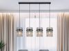 LED Pendelleuchte 4-flammig mit Rauchglas Stäben, Breite 110cm Bild 1