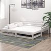 vidaXL Ausziehbares Tagesbett 2x(90x200) cm Weiß Massivholz Kiefer [3083700] Bild 2