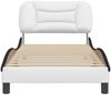 vidaXL Bettgestell ohne Matratze "Hvar" Weiß und Schwarz 80x200 cm Kunstleder 3207966 Bild 4