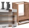 Eckküche Fame-Line Weiß Landhaus/Goldkraft Eiche 190 x 160 cm ohne Arbeitsplatte Vicco Bild 4