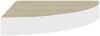vidaXL Eck-Schweberegale 4 Stk. Eichen-Optik und Weiß 25x25x3,8 cm MDF 326632 Bild 4