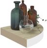 vidaXL Eck-Schweberegale 4 Stk. Eichen-Optik und Weiß 25x25x3,8 cm MDF 326632 Bild 3