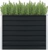 Hochbeet für Garten EMIL Quadrat Anthrazit 100x100x77cm Verzinkter Stahl Hochbeet Metall Gartenbeet Kräuterbeet Blumenbeet Beet hoch Frühbeet für Garten Gemüsebeet Bild 3