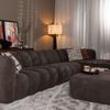 Bronx71 Ecksofa Luca XL Chenille Braun rechts Bild 4