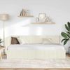 vidaXL Eckbettgestell mit Kopfteil Creme 90 cm x 190 cm Samt 42016385 Bild 2