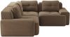 Ecksofa Braun mit Cordbezug, 74 cm tiefer Sitzfläche, modulares Design und 32D-Schaumstoff,69x177x104 cm Bild 5