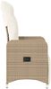 vidaXL Gartensessel mit Kissen 2 Stk. Verstellbar Beige Poly Rattan 365703 Bild 5