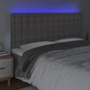 LED Kopfteil, Bettkopfteil, Minimalistisch Grau 180x5x118/128 cm Kunstleder Bild 3