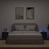 vidaXL TV-Wandschränke mit LED-Leuchten 2 Stk. Schwarz 40,5x35x40 cm 837249 Bild 3