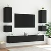 vidaXL TV-Wandschränke mit LED-Leuchten 2 Stk. Schwarz 40,5x35x40 cm 837249 Bild 5