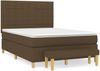 vidaXL Boxspringbett mit Matratze Stoff Dunkelbraun 140x190 cm, Härtegrad: H2 [3137152] Bild 2
