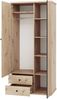Kleiderschrank Weren W-25 (Farbe: Artisan Eiche + Schwarz) Bild 2