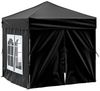 vidaXL Partyzelt Faltbar mit Seitenwänden, Polyethylen / Stahl schwarz, 2x2 m Bild 3