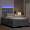 vidaXL Boxspringbett mit Matratze mit LED Hellgrau 120 x 200 cm Stoff 3342935 Bild 5