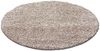 Hochflor Teppich Lux rund - 80 cm Durchmesser - Beige Bild 2