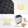 Artsauna Outdoor Fasssauna Spitzbergen 120 für 2 Personen - 3,6 kW Ofen, Saunasteine & Zubehör - Saunafass aus Fichtenholz - Außensauna Gartensauna Bild 5