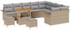 vidaXL Garten-Sofa-Set mit Kissen mit Kissen 12 pcs Beige und Hellgrau 3364127 Bild 2