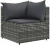 vidaXL 9-tlg. Garten-Lounge-Set mit Kissen Grau Poly Rattan 3308202 Bild 3