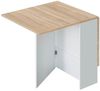 Habitdesign Fly Beistelltisch, Melamin, Weiß/Eiche, L31/140 x H78 x P77cm Bild 3
