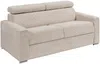 Vente-unique - VIZIR Sofa SamtStoff Beige - B 223 cm94 cm x H 110 cm95 cm x L 216 cm Bild 3