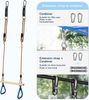 Multifunktions Kinderholz Trapeze Schaukel Kunststoff Turnringe 120KG Blau Bild 4