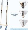 Multifunktions Kinderholz Trapeze Schaukel Kunststoff Turnringe 120KG Blau Bild 2