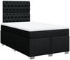 vidaXL Boxspringbett mit Matratze Schwarz 120x200 cm Stoff 3292764 Bild 3