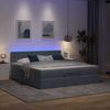 vidaXL Ottoman-Bett mit Matratze & LEDs Dunkelgrau 160x200 cm Samt 3312777 Bild 3