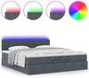 vidaXL Ottoman-Bett mit Matratze & LEDs Dunkelgrau 160x200 cm Samt 3312777 Bild 5