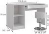 Schminktisch Sherry Weiß/Weiß Hochglanz 119.8 cm mit Hocker Vicco Bild 2