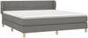 Doppelbett, Polsterbett mit Matratze Stoff Dunkelgrau 160x200 cm Bild 3