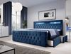 Boxspringbett Sera mit LED und Stauraum (4 Schubladen) 180x200 Blau H3 (70-100kg) Bild 2