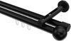 Innenlauf-Gardinenstangen-Set Siteno Luino 180 cm, 2-läufig, 20 mm Ø Schwarz Bild 1